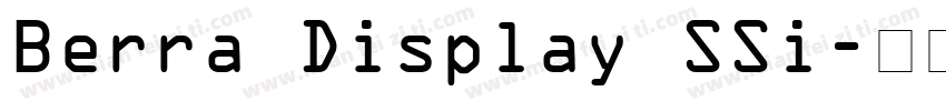 Berra Display SSi字体转换